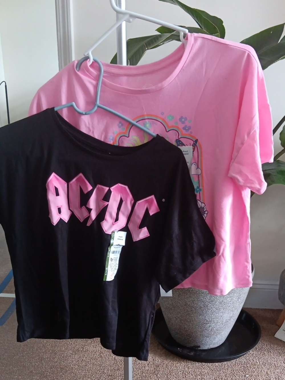 AC/DC Kids Black Tee and Wonder Nation Tee Both
